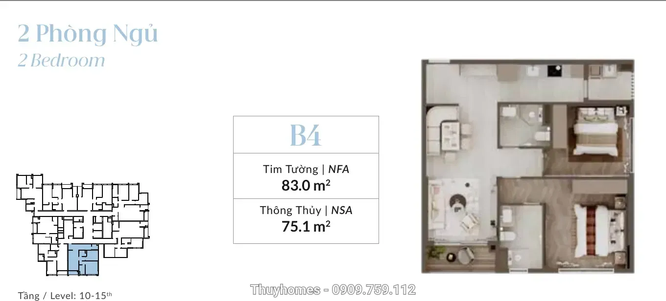 Mặt bằng B4 - The Westique Residences