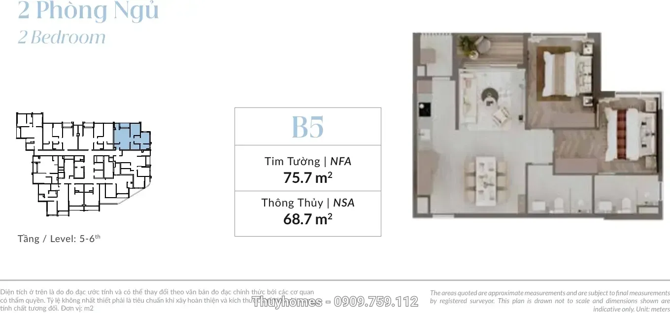 Mặt bằng B5 - The Westique Residences