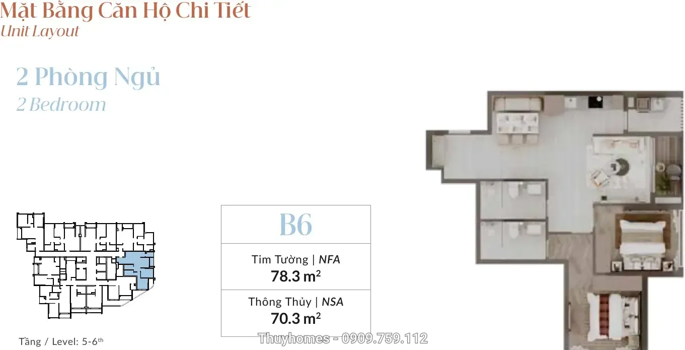 Mặt bằng B6 - The Westique Residences