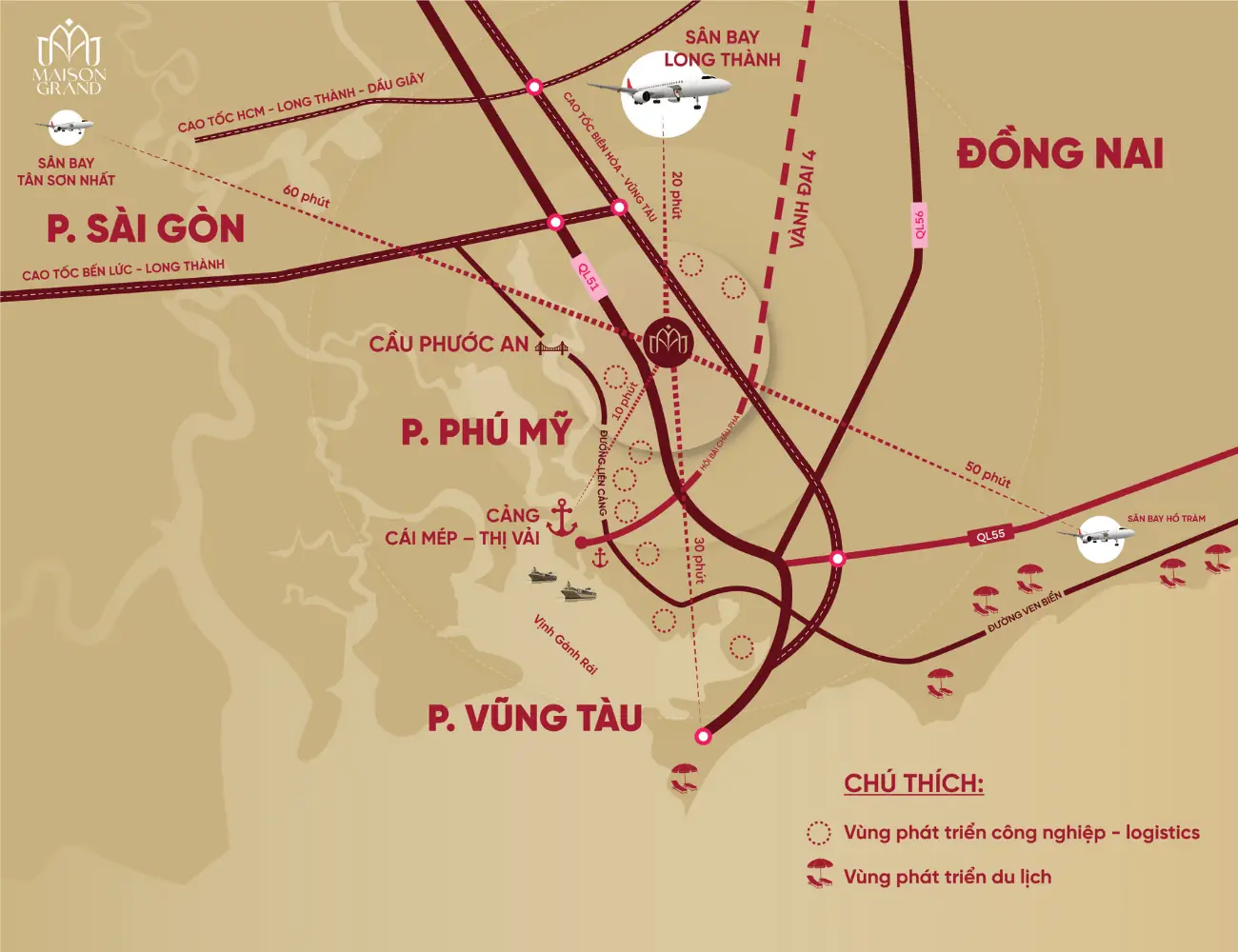 Sơ đồ vị trí dự án Maison Grand Phú Mỹ